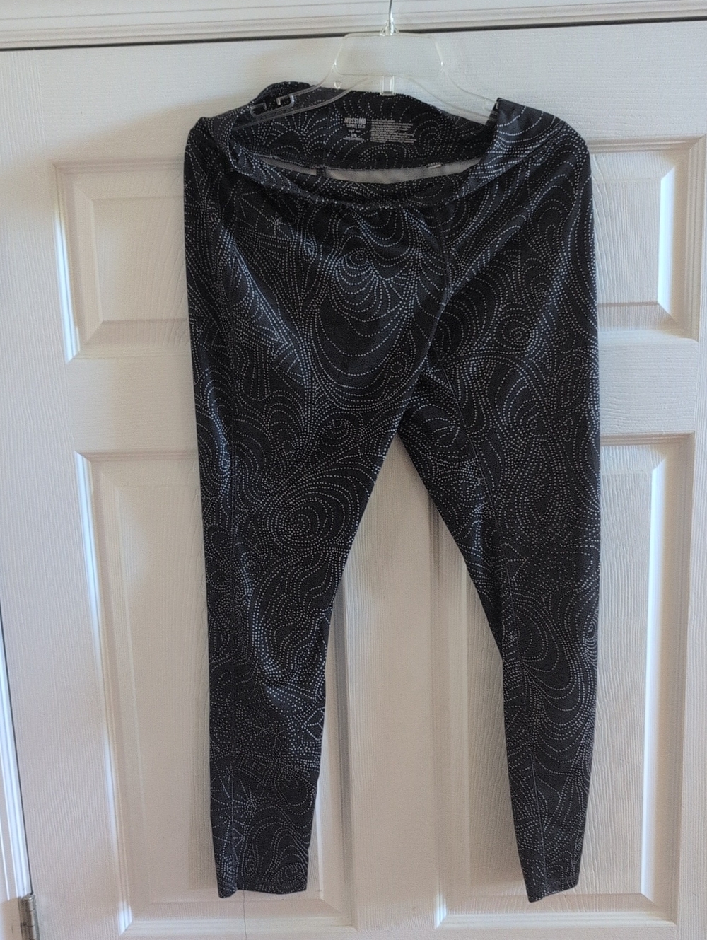 Mossimo Supply Co. Black Leggings with White Dot Swirl Print